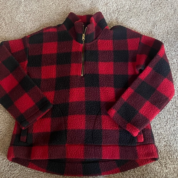 Red fleece pullover sweatshirt 
Size medium 
Old navy - Picture 1 of 3